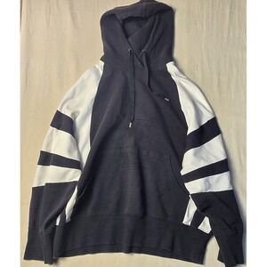 Adidas Originals EQT‎ Hoodie Women's L Black White CD6880 Stripe Pullover Rare